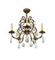 24 inch Chantilly 5 Light Chandelier detail view