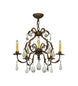 24 inch Chantilly 5 Light Chandelier detail view