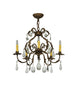 24 inch Chantilly 5 Light Chandelier detail view