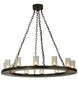 42" Loxley 12 Light Chandelier detail view