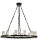 42" Loxley 12 Light Chandelier detail view
