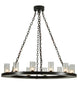 42" Loxley 12 Light Chandelier detail view