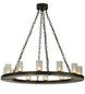 42" Loxley 12 Light Chandelier detail view
