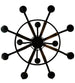 44" Barrel Stave Madera 12 Light Two Tier Chandelier detail view