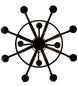 44" Barrel Stave Madera 12 Light Two Tier Chandelier detail view