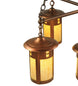 36" Fulton Prairie Loft 5 Light Chandelier detail view