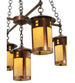 36" Fulton Prairie Loft 5 Light Chandelier detail view