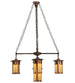 36" Fulton Prairie Loft 5 Light Chandelier detail view