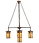 36" Fulton Prairie Loft 5 Light Chandelier detail view