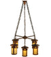 36" Fulton Prairie Loft 5 Light Chandelier detail view