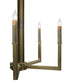 20" Rula 5 Light Chandelier detail view