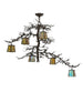 45" Pine Branch Valley View 6 Light Chandelier detail view