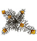 45" Pine Branch Valley View 6 Light Chandelier detail view