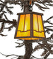 45" Pine Branch Valley View 6 Light Chandelier detail view