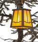 45" Pine Branch Valley View 6 Light Chandelier detail view