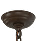 45" Pine Branch Valley View 6 Light Chandelier detail view