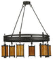 54" Beartooth 6 Light Chandelier detail view