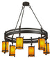 54" Beartooth 6 Light Chandelier detail view