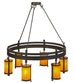 54" Beartooth 6 Light Chandelier detail view