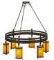 54" Beartooth 6 Light Chandelier detail view