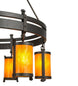 54" Beartooth 6 Light Chandelier detail view