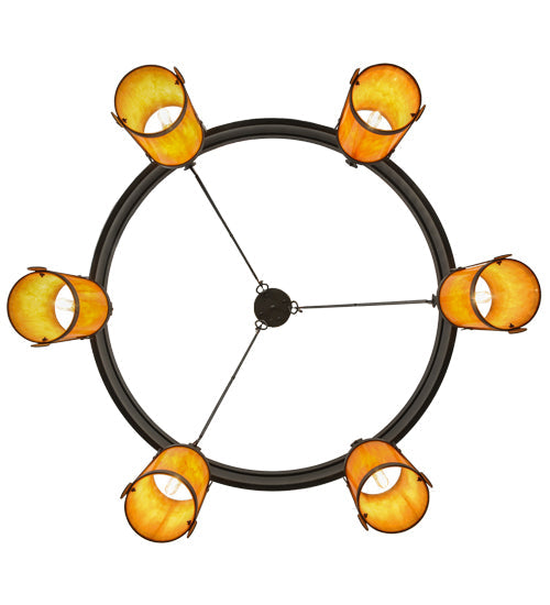 54" Beartooth 6 Light Chandelier detail view