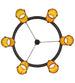 54" Beartooth 6 Light Chandelier detail view