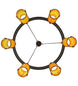 54" Beartooth 6 Light Chandelier detail view