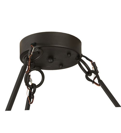 54" Beartooth 6 Light Chandelier detail view