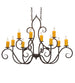 48" Clifton 10 Light Oblong Chandelier detail view