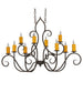 48" Clifton 10 Light Oblong Chandelier detail view