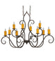 48" Clifton 10 Light Oblong Chandelier detail view