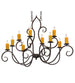48" Clifton 10 Light Oblong Chandelier detail view