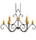 48" Clifton 10 Light Oblong Chandelier detail view