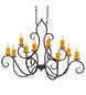 48" Clifton 10 Light Oblong Chandelier detail view