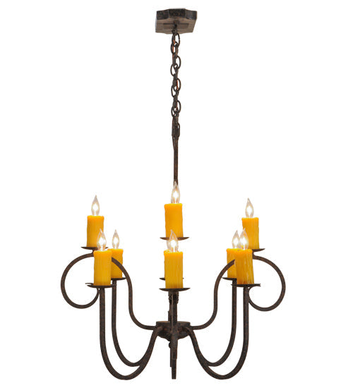 48" Clifton 10 Light Oblong Chandelier detail view