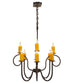 48" Clifton 10 Light Oblong Chandelier detail view