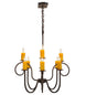 48" Clifton 10 Light Oblong Chandelier detail view