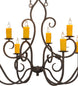 48" Clifton 10 Light Oblong Chandelier detail view
