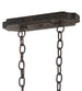 48" Clifton 10 Light Oblong Chandelier detail view