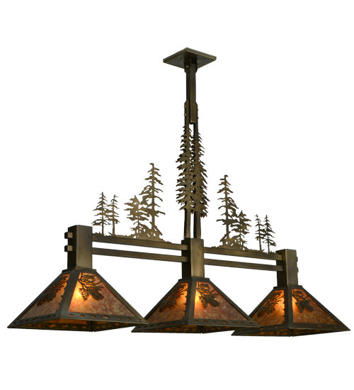 45" Tall Pines 3 Light Island Pendant - hero
