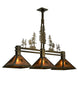 45" Tall Pines 3 Light Island Pendant - detail 1