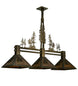 45" Tall Pines 3 Light Island Pendant - detail 2