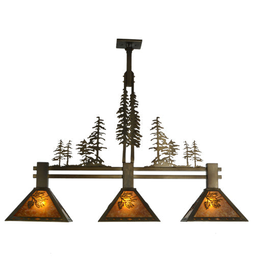 45" Tall Pines 3 Light Island Pendant - detail 7