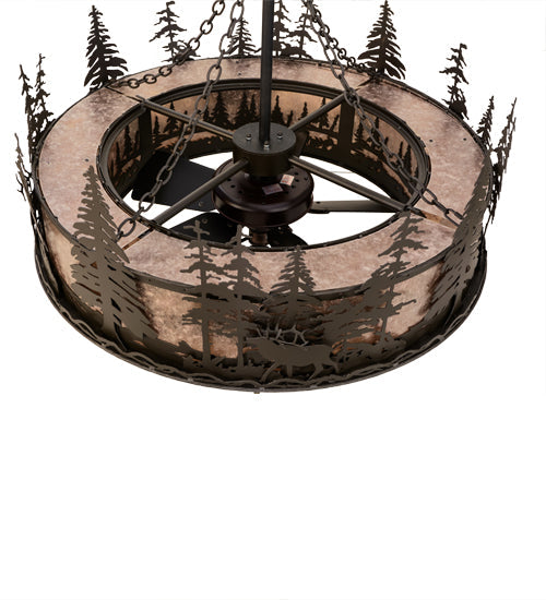45" Elk Through the Trees Chandel-Air - detail 8