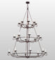 60" Estrella 24 Light Three Tier Chandelier detail view