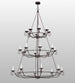 60" Estrella 24 Light Three Tier Chandelier detail view