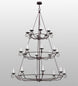 60" Estrella 24 Light Three Tier Chandelier detail view
