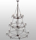60" Estrella 24 Light Three Tier Chandelier detail view
