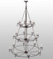 60" Estrella 24 Light Three Tier Chandelier detail view